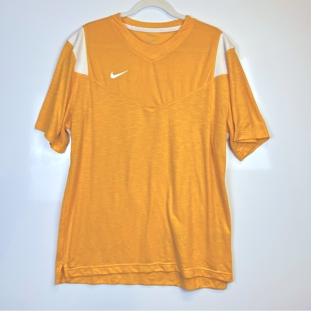 Nike Men's Yellow Sports Player Practice Shirt